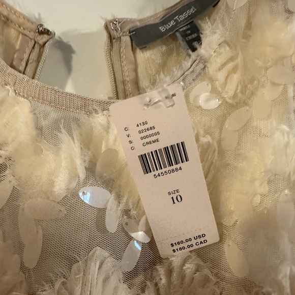 Anthropologie Cream Textured Dress - Picture 4 of 6